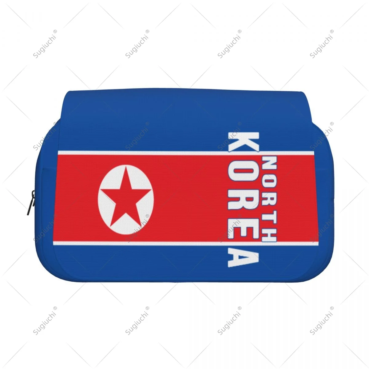Pencil Case Scissors Bags 3D North Korea Flag Double-layer Oxford Cloth Stationery Storage Pen Box Case
