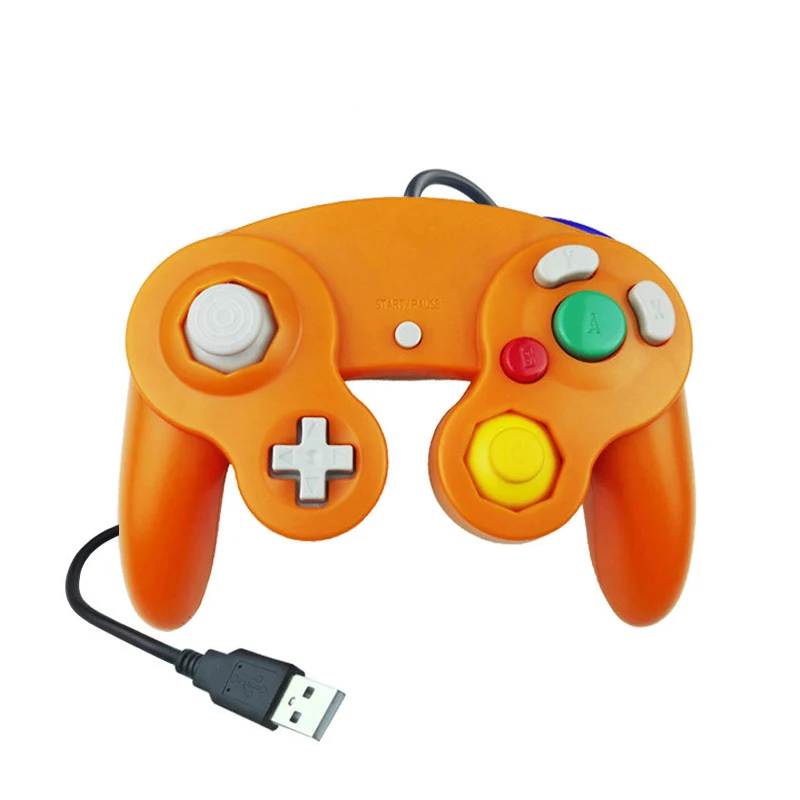 USB vezetékes Átlátható NGC gamepad Botkormány