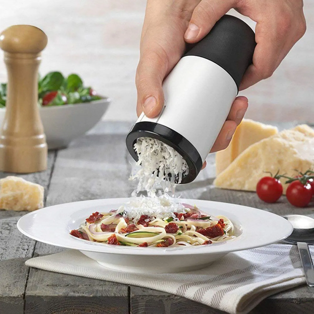 Cheese Grater Handheld Cheese Slicer Mill Stainless Steel Cheese Shredder Premium Kitchen Butter Food Mill 2 Pattern Blade