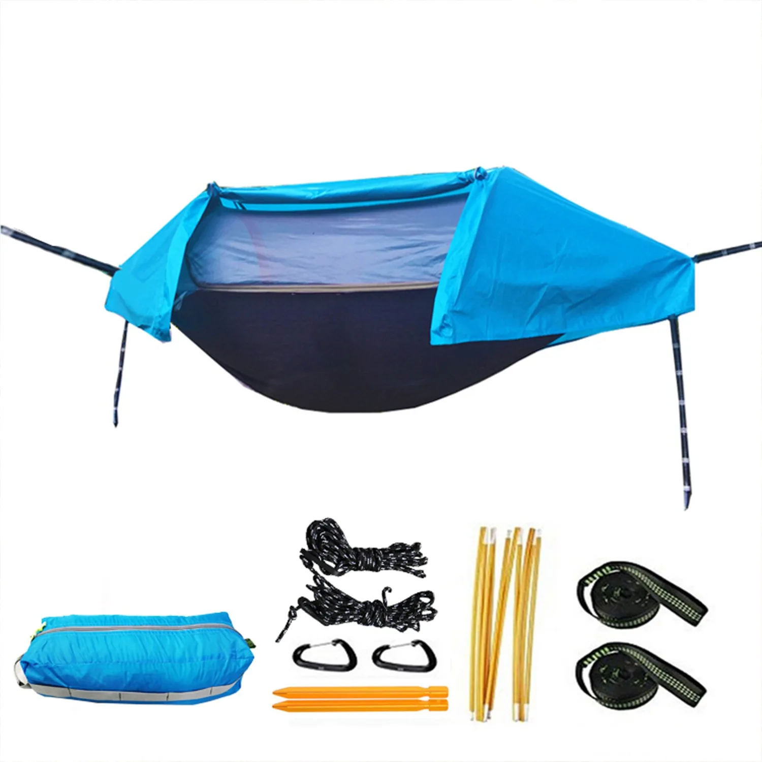 Travel Mosquito Net Hammock, Waterproof, Outdoor Camping, Hiking, Integrated Tent