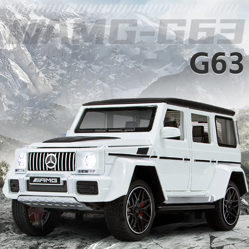 

New 1:24 Benzs G63 SUV Alloy Car Diecasts & Toy Vehicles Metal Toy Car Model Sound and light Collection Kids Toy