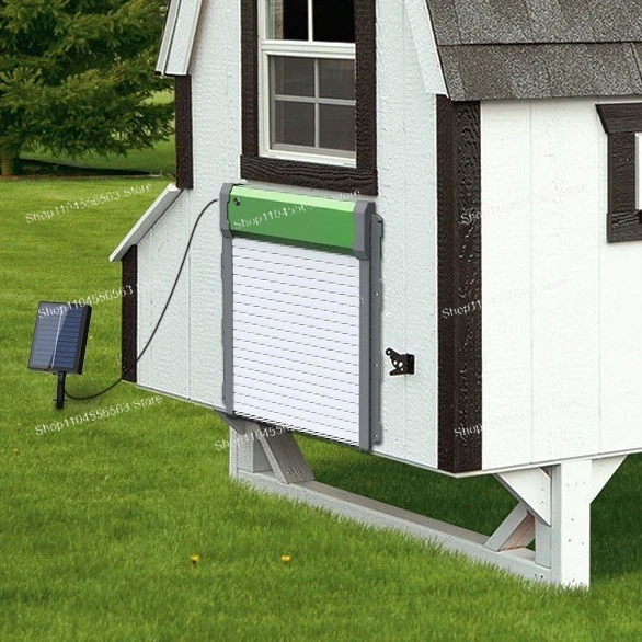 

Автоматическая дверца курятника на солнечной энергии с дистанционным управлением и датчиком освещенности - самокатающиеся ворота-клетка для птицы для ферм на заднем дворе