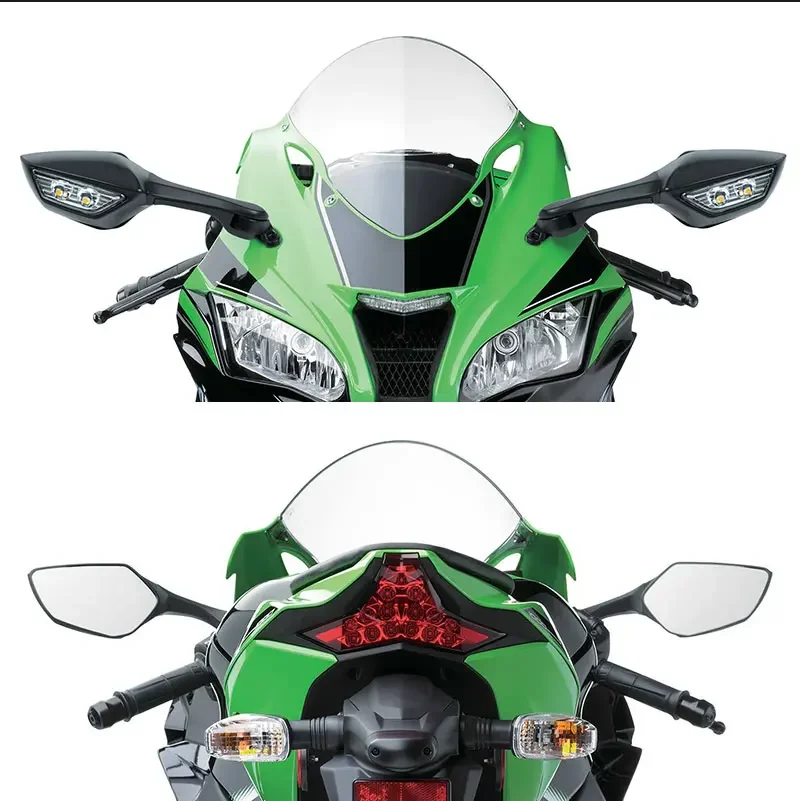

Motorcycle Rearview Rear View Side Mirrors with LED Turn Signal Light For Kawasaki Ninja ZX-10R ZX10R ZX 10R 2011 2012 2013 2014