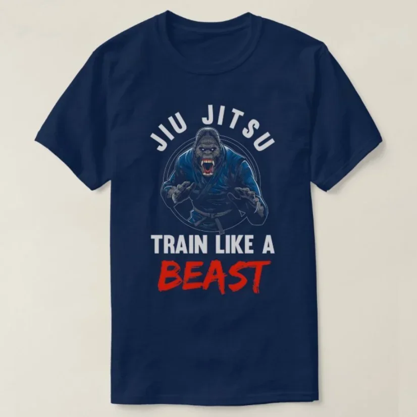Gorilla Martial Arts Beast Brazilian Jiu Jitsu T-Shirt 100% Cotton O-Neck Short Sleeve Summer Casual Mens T-shirt Streetwear