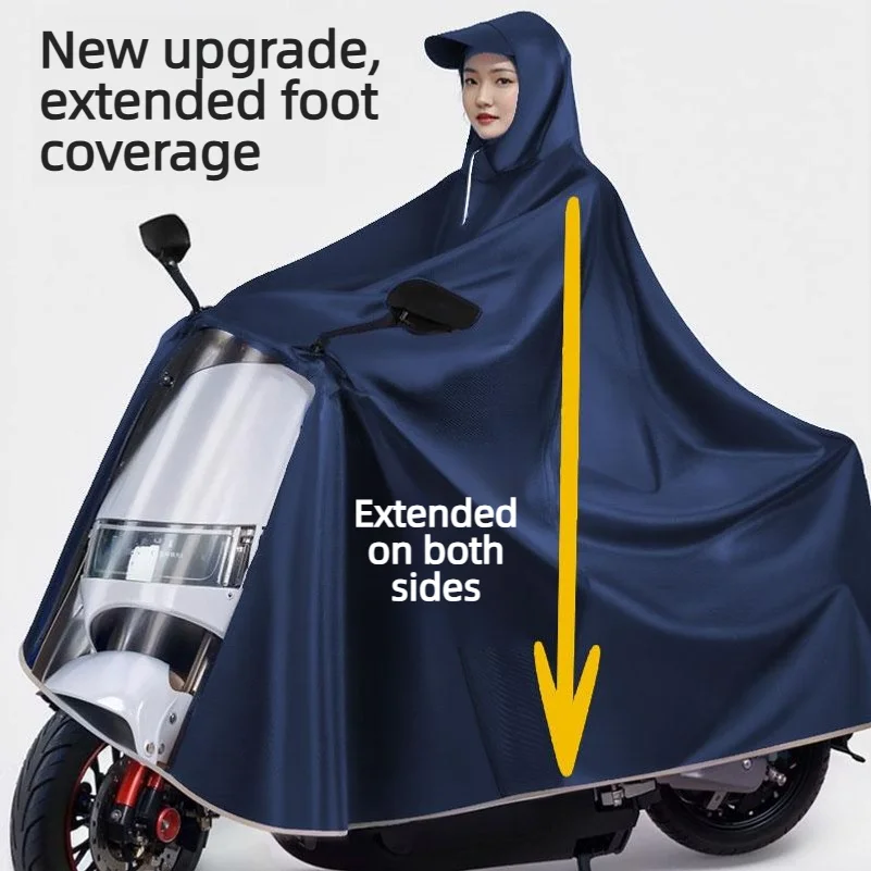 Raincoat for electric scooters, enlarged and thickened, for two-person use, unisex, full-body, rainproof poncho for heavy rain