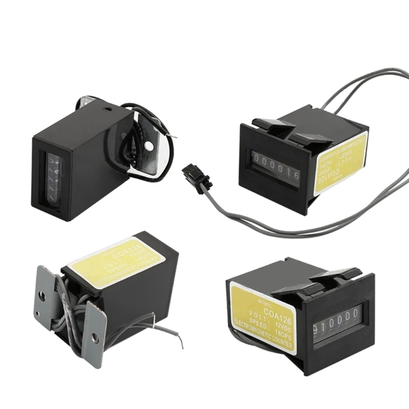 Contador moedas 6 dígitos, confiabilidade, para máquinas garra fliperama, medidor mecânico 6 dígitos,