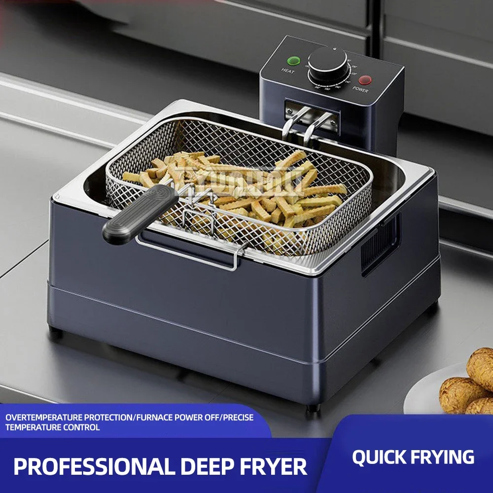 10L Commercial Electric Fryer French Fries Freidora Electrica Machine Large Capacity Intelligent Deep Fryer Friteuses