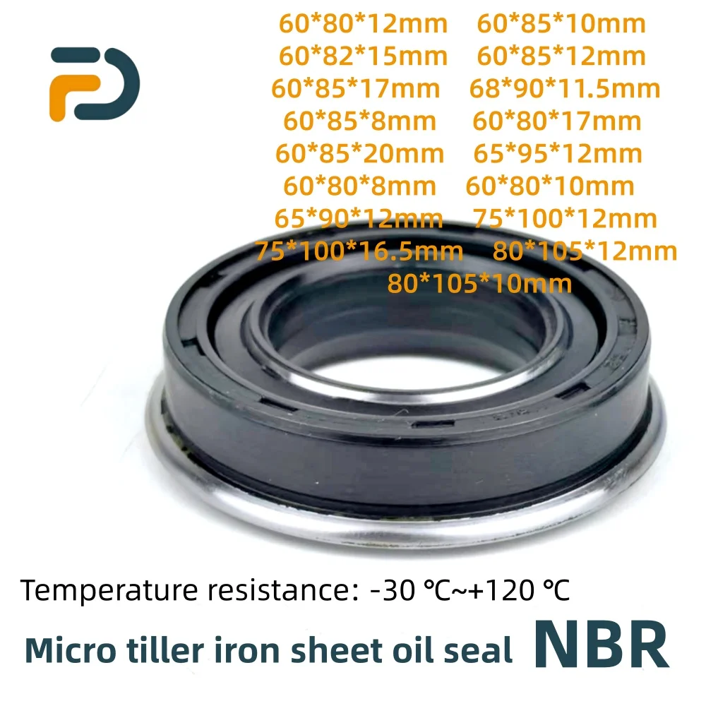 Iron Shell Shaft Oil Seal ID:60*65*75*80*OD:85/89/90/100/105mm Tractor Parts Agricultural Machinery Anti Mud Sealing O-type Tool