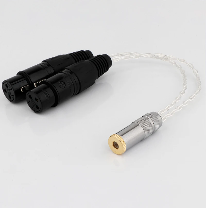 HiFi 7N OCC Silver-Plate 4.4mm Female to 3Pin XLR Balanced Male Audio Adapter Cable 4.4 TRRRS TO XLR Connector