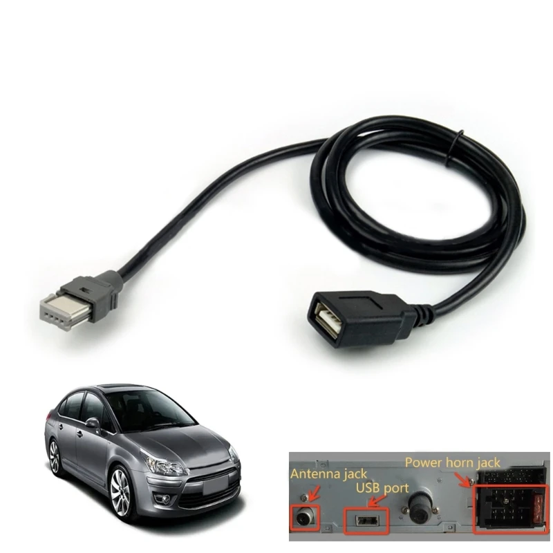 

USB-кабель, разъем провода, 4-контактный адаптер для 307 Quatre B50 RD9, музыкальная навигация D7YA