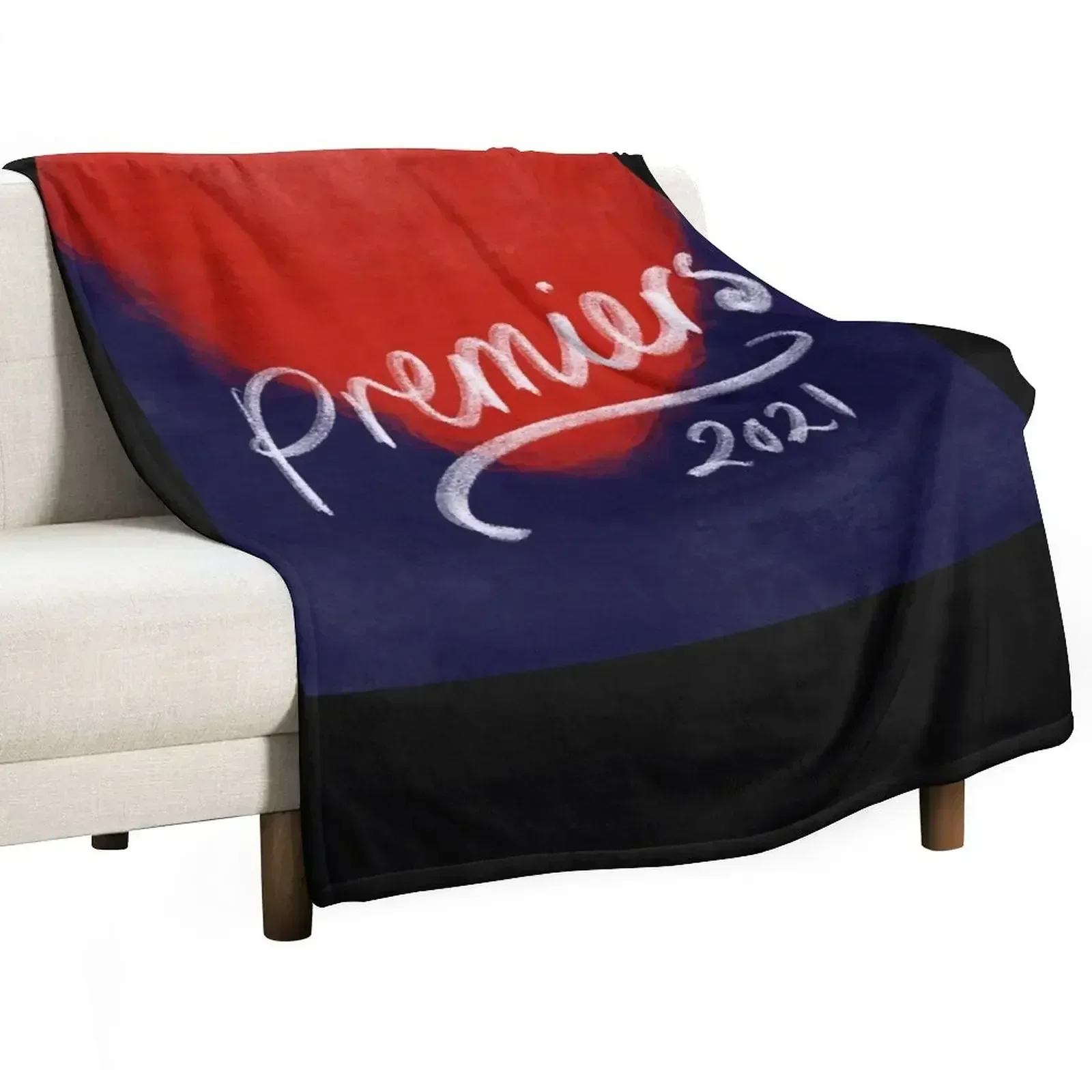 New Melbourne Demons Dees Premiers 2021 Classic T-Shirt Throw Blanket Extra Large Throw Sofa Throw Plush Blankets