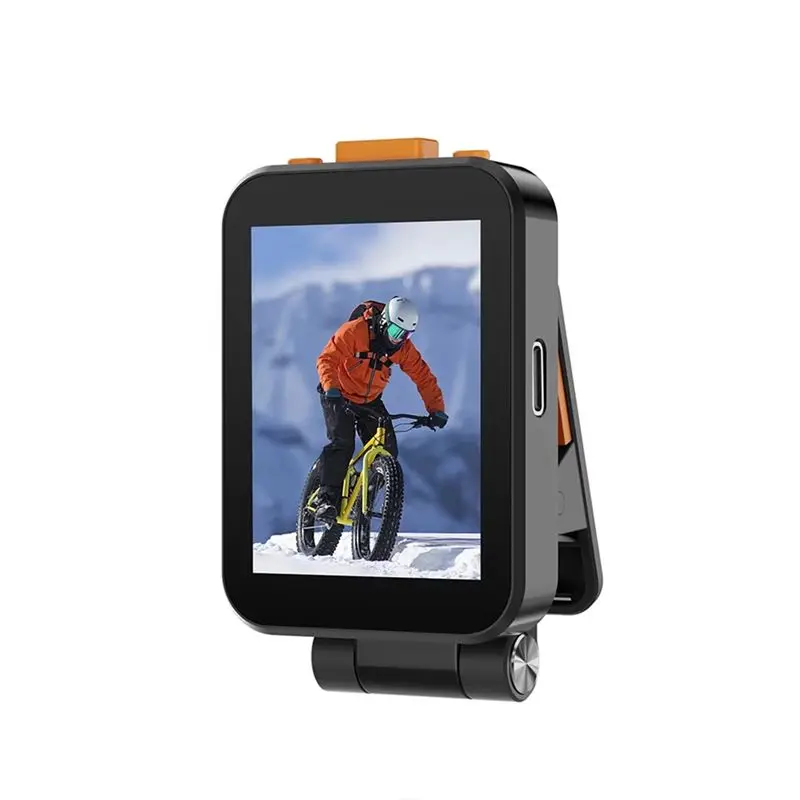 AS95 2inch Mini Mobile Screen Selfie Vlog Monitor with Sound Bluetooth Remote Photography Projector Clip