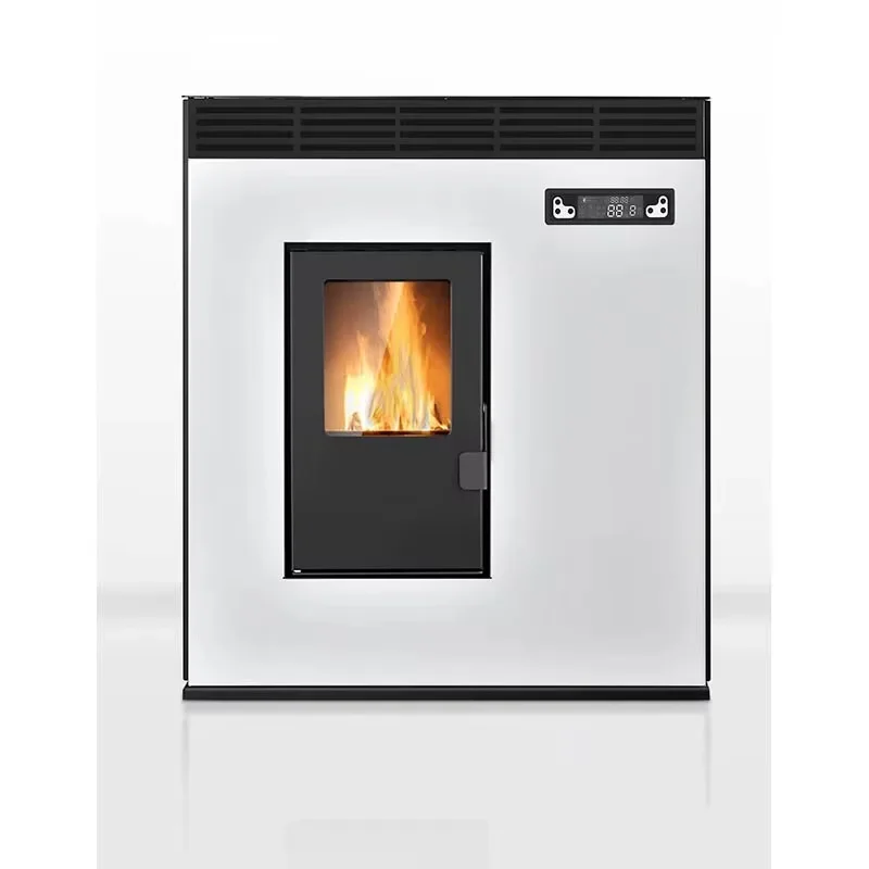 Estufa eléctrica de pellets de madera de diseño moderno, Estufas de aire caliente, calentador de sala de pellets, Control Wifi
