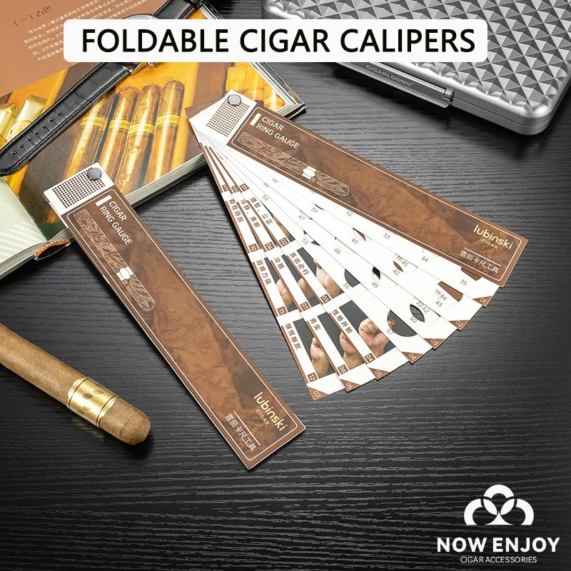 

NOW ENJOY NEW Cigar Caliper Tool Multi functional Scale Clear and Accurate Ring Diameter Measurement Cardboard Men Gifts