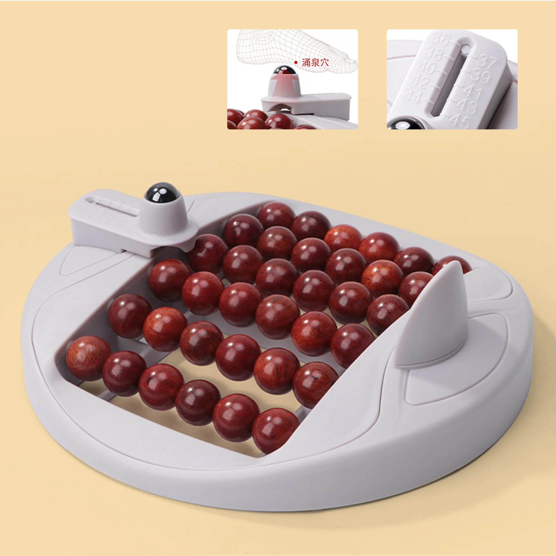 أسطوانة تدليك القدم الخشبية - أداة الضغط الإبري لنقطة يونجكوان | جهاز الانعكاسي الأخمصي مع وظيفة العجن #2