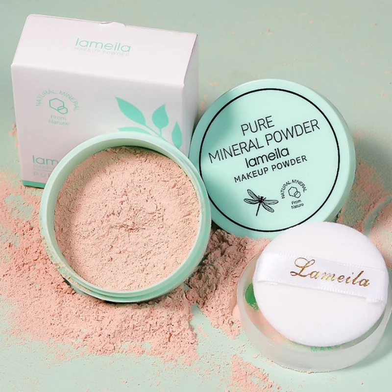 3-Farben-Make-up-Puder, los, transparent, natürliches Gesichts-Finishing-Puder, professionelles, ölkontrollierendes, wasserfestes, mattes Fixierpuder