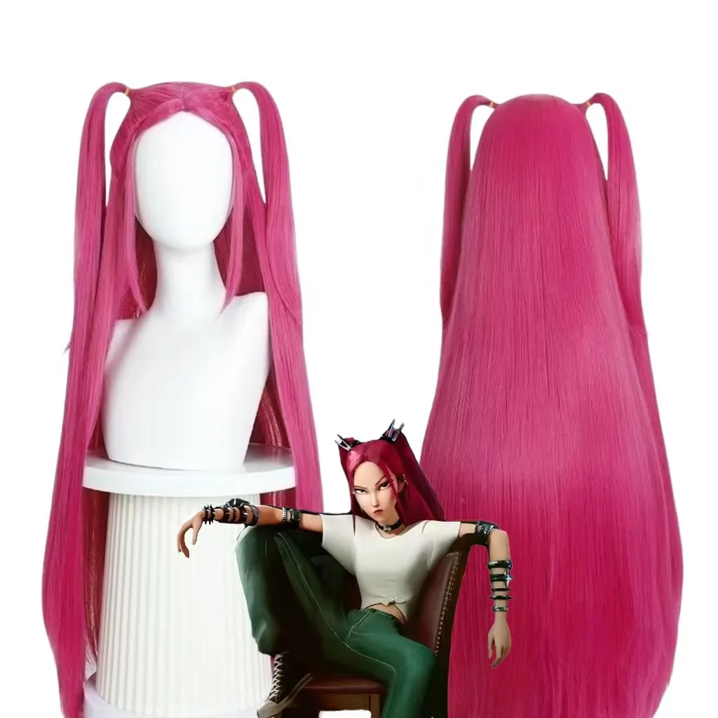 

Парик для косплея из фильма Kpop Mira Rumi Zoey Demon Hunters, фиолетовый, черный, красный, длинные волосы, термостойкие синтетические парики, карнавальный реквизит