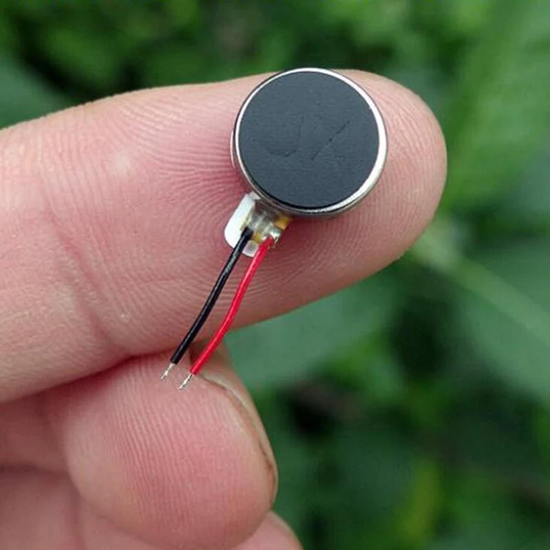 1PCS 10x2.7mm Mini Vibration Motors DC3V-5V Flat Coin Button-Type Micro DC Vibrating Motor