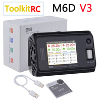ToolkitRC M6D V3 500W 15A DC Dual Channel MINI Smart Charger Discharger For 1-6S Lipo Battery FPV Model Spare Part Replace