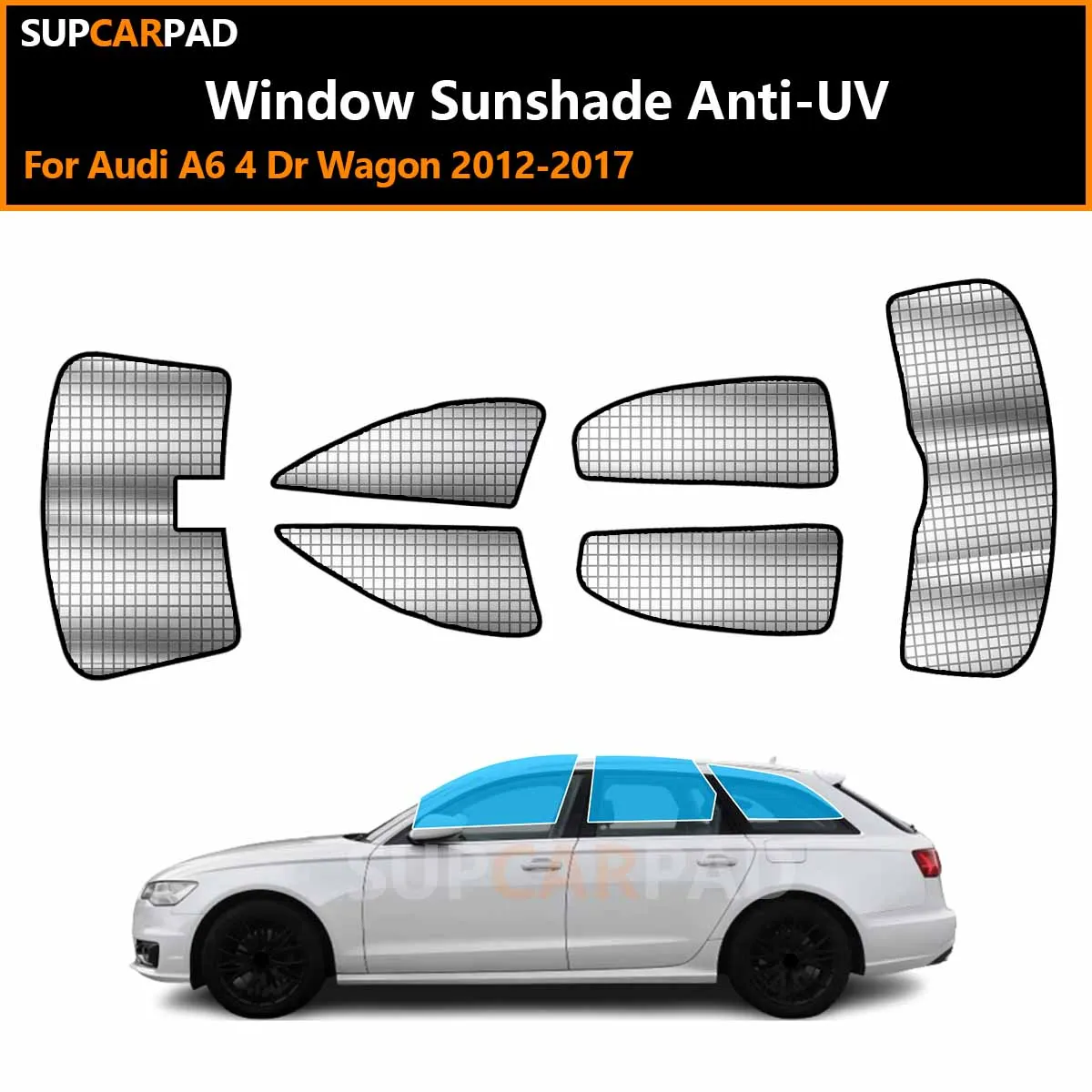 

Для Audi A6 4-дверный универсал 2012-2017: Индивидуальные солнцезащитные шторки на окна автомобиля, анти-УФ, козырьки-накладки на окна, аксессуары