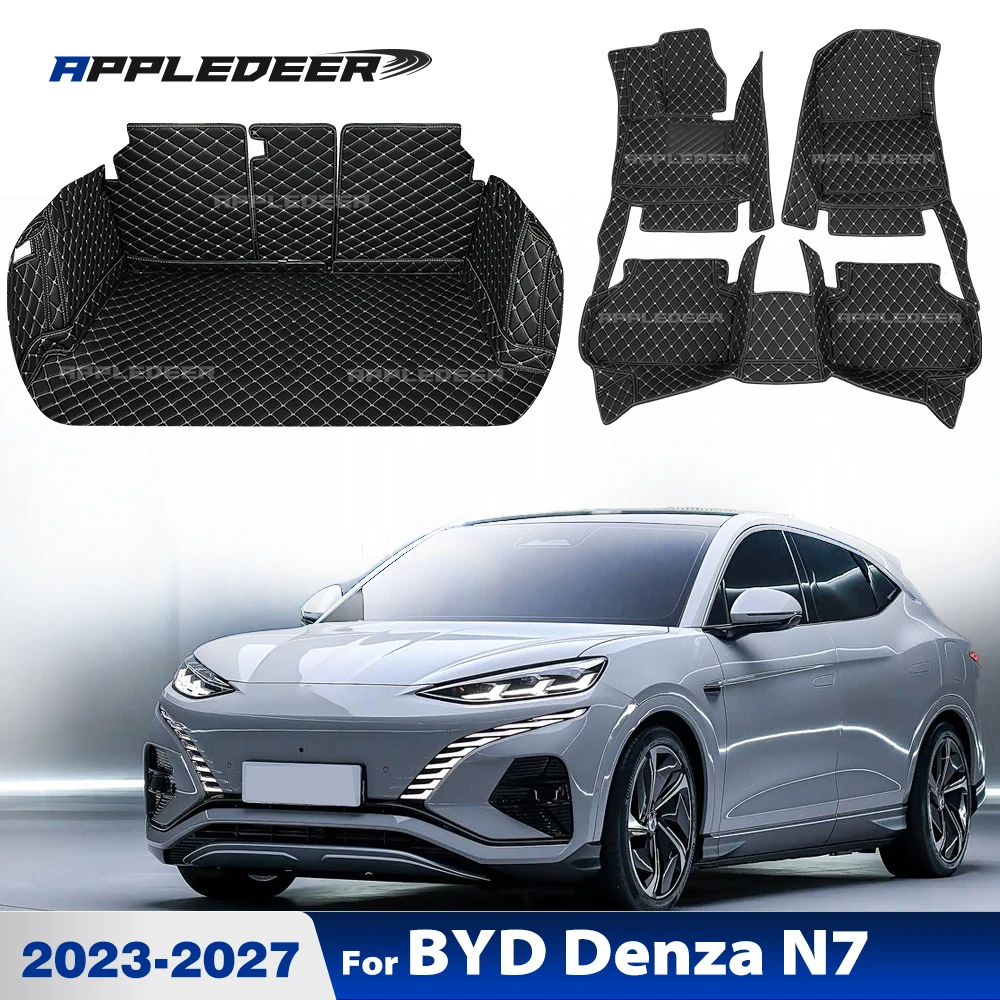 Car Floor Mats For BYD Denza N7 2023-2027 2026 2025 2024 Car Trunk Mats Dirt-Proof Waterproof Interior Accessories