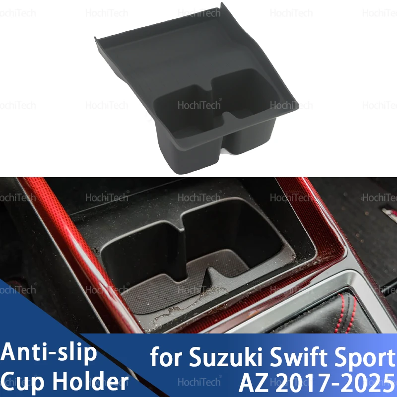 

For Suzuki Swift Sport AZ 2017-2025 Multifunctional Anti-dirt Car Water Cup Holder Beverage Holder Central Control Storage Box