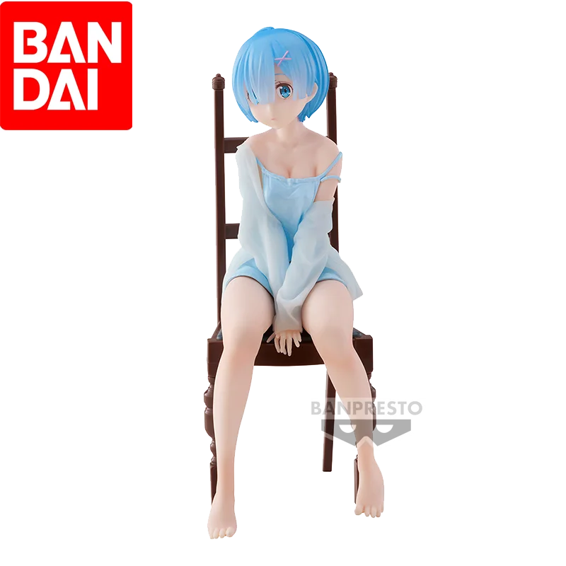 

Bandai Re:0 Rem Альтернативная цветная призовая фигурка, Banpresto Relax Time, гладкая текстура ПВХ, насыщенные детали, Must-Have для болельщиков Re:0