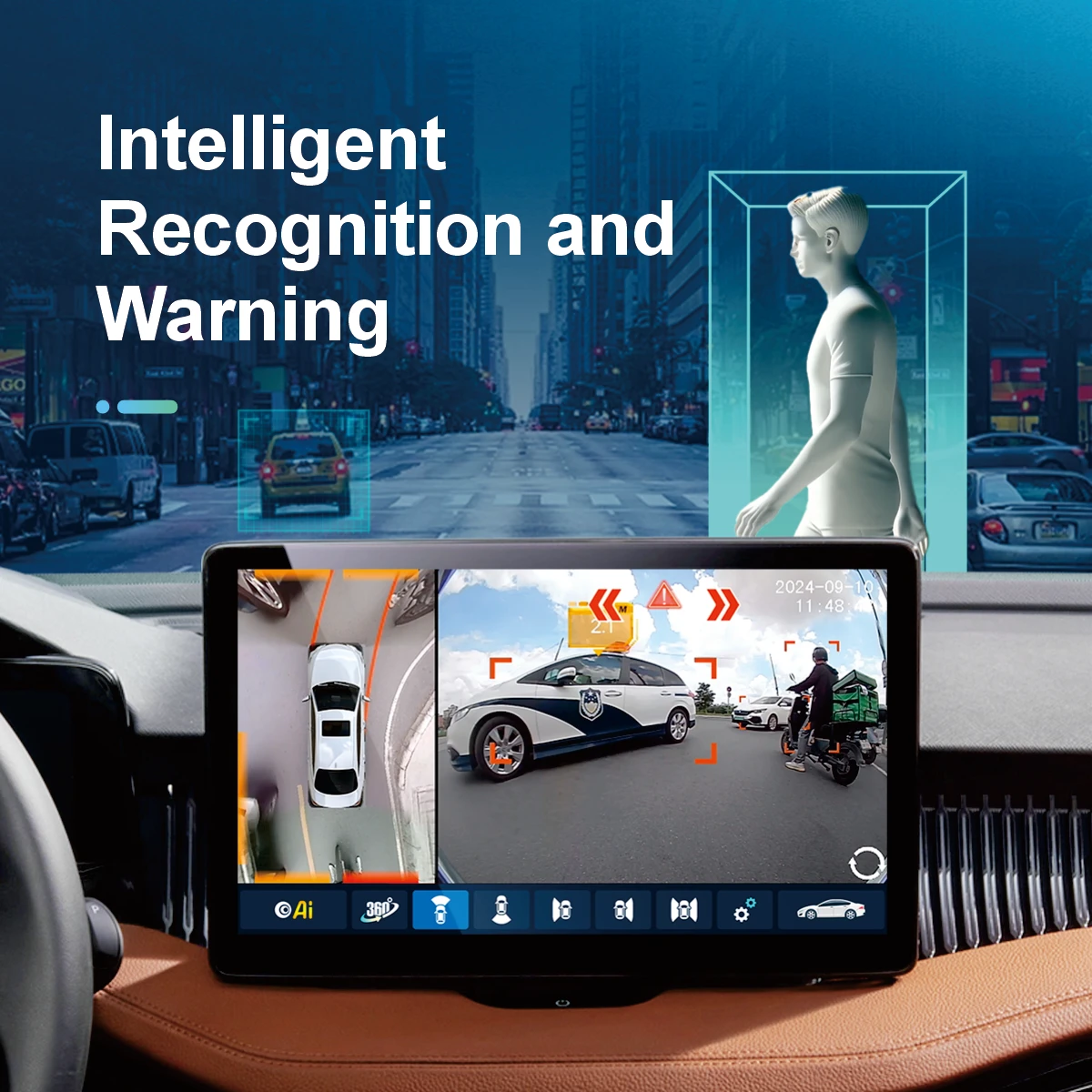 BL-168 Antelligent 360 Upgrade System 4k  4 Pcs HD Car Ai Function Device Suitable Global Brand Car