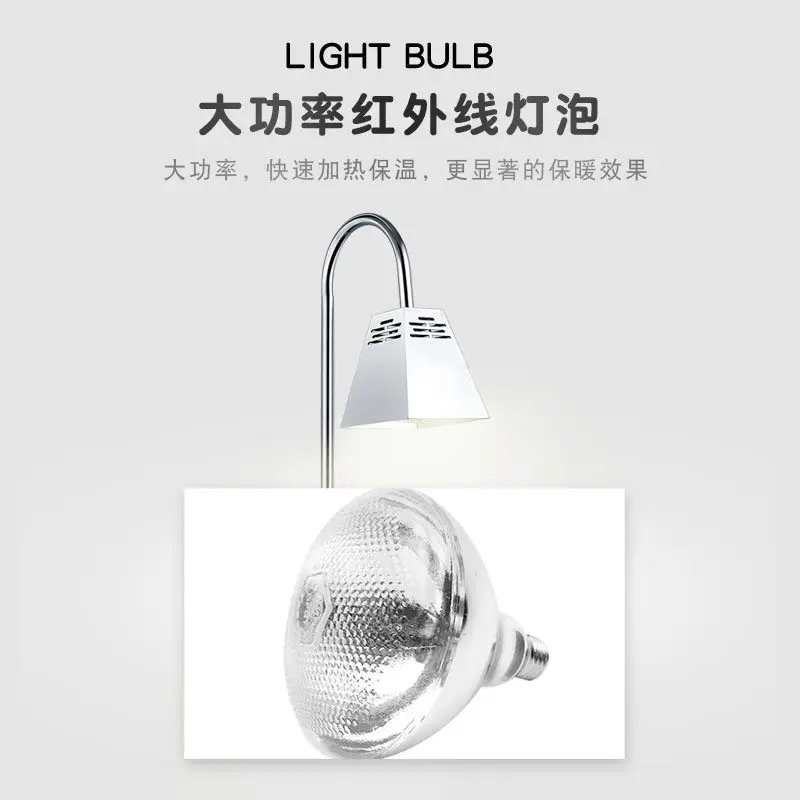 Hotel marble insulation table warm pizza heating lamp commercial food barbecue lamp
