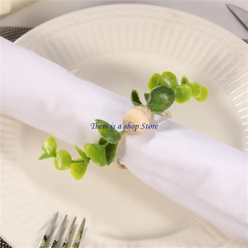 D0AD 6Pcs Napkin Rings Serviettes Buckles Wedding Decoration Simple Napkins Buckles