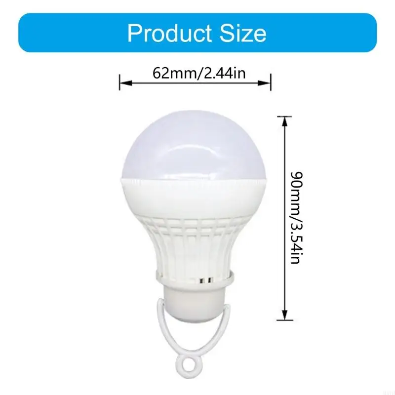 Portable LED Camp Light Hanging Tent Lamp High Power 5W USB Light Bulb Emergency Light With Easy Button Switches M4YD