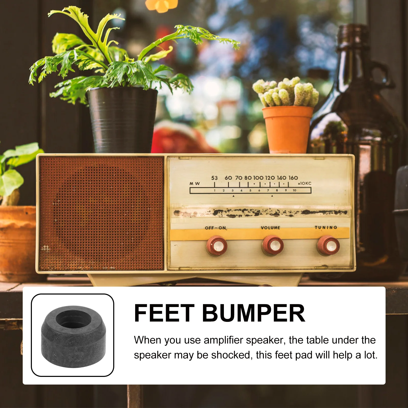 

16Pcs Shockproof Rubber Feet Bumpers Furniture Table Amplifier Speaker Cabinet Leg Pads Non Slip Surface Floor Protection