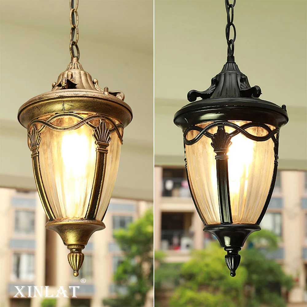 

American Outdoor Waterproof LED Pendant Light Outdoor European country corridor aisle balcony villa garden courtyard pendant