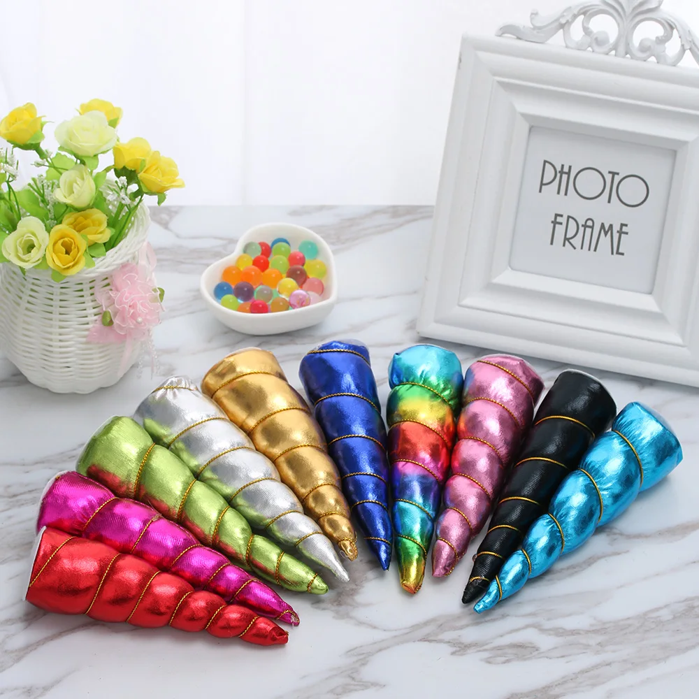 30pcs/lot High Quality Unicorn Horn Flatback Used for Diy Girls Adult Headband Clips Dog Cat Headwear Party Decoration Supplies