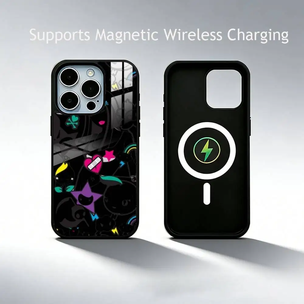 T-Tokidoki-S  Phone Case For iPhone17,16,15,14,13,12,11 Plus,Pro Supports Magnetic Wireless Charging