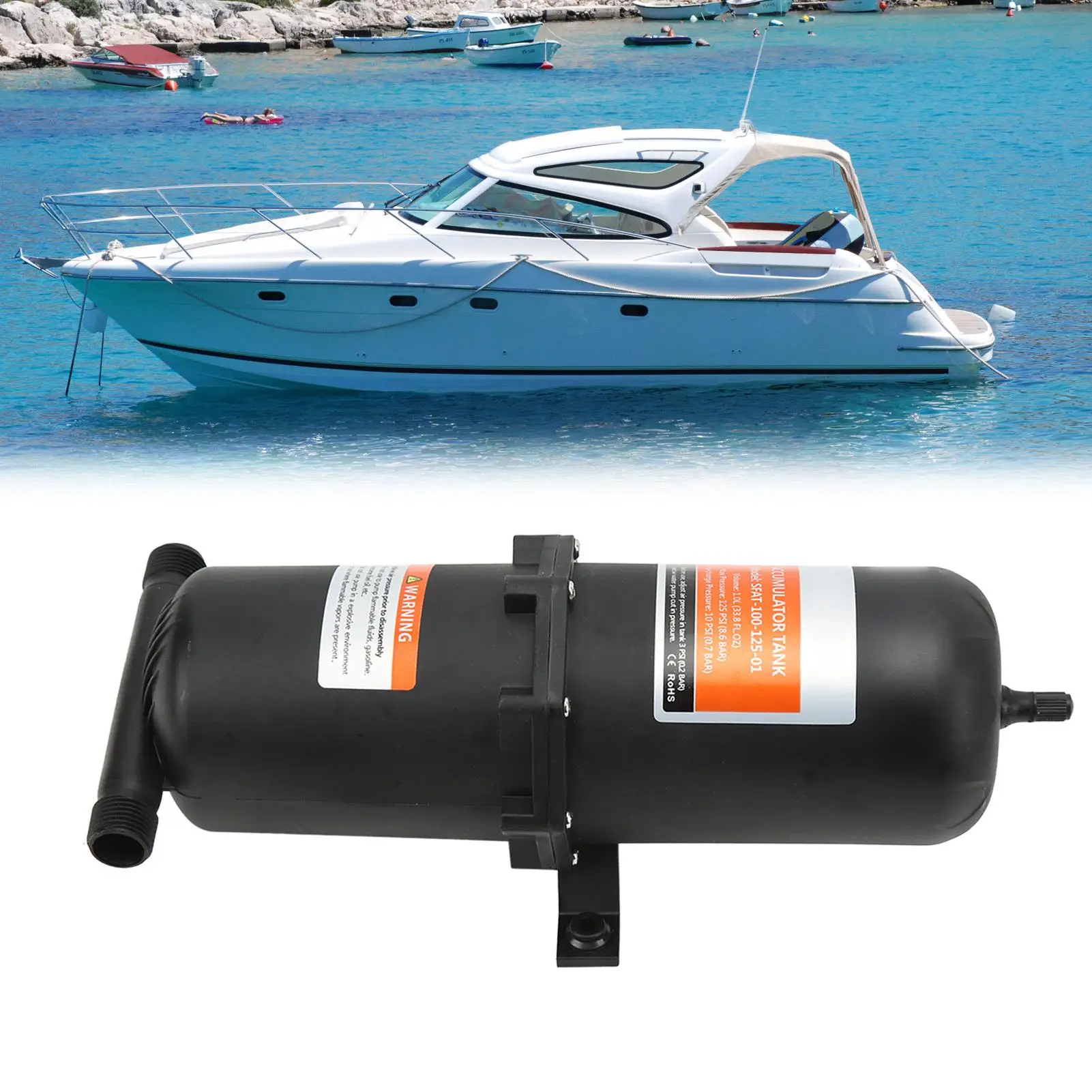 RV Accessories 1L Pressure Tank Constant Pressure Strong Cushioning Smooth Water Flow for ships Yachts Pressure Stabilizing Tool