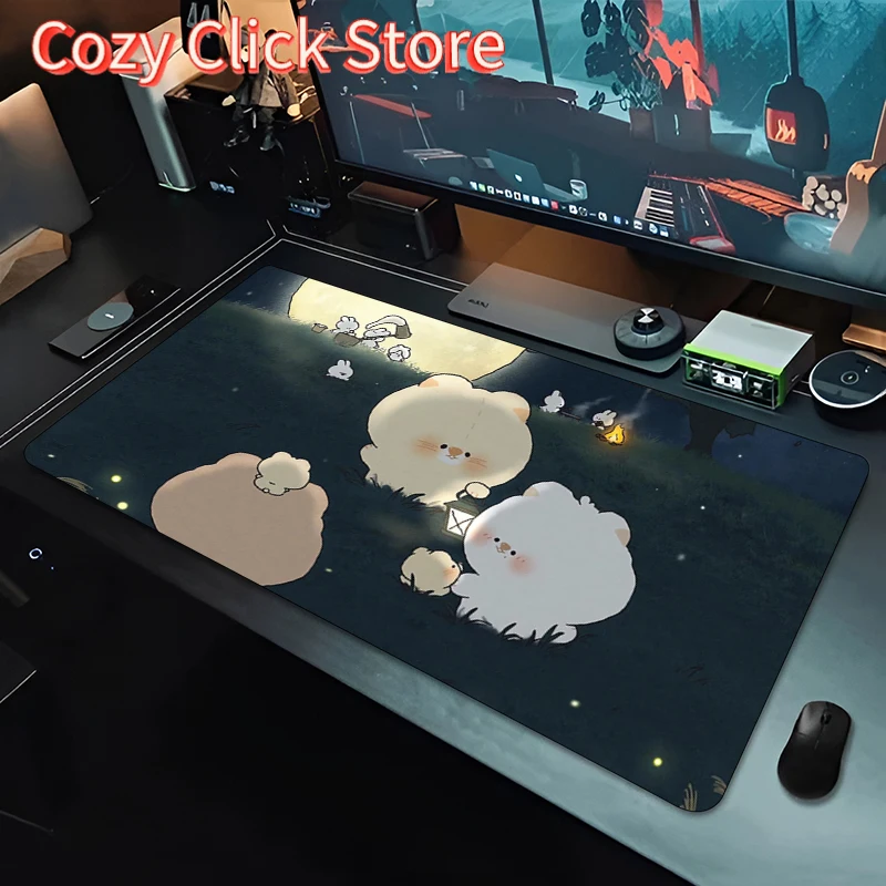baby bear Mousepad Computer Game Mouse Pad Gaming Accessories Large Anti-Slip Printing Deskmat Keyboard Pad PC cartoon Mousepad