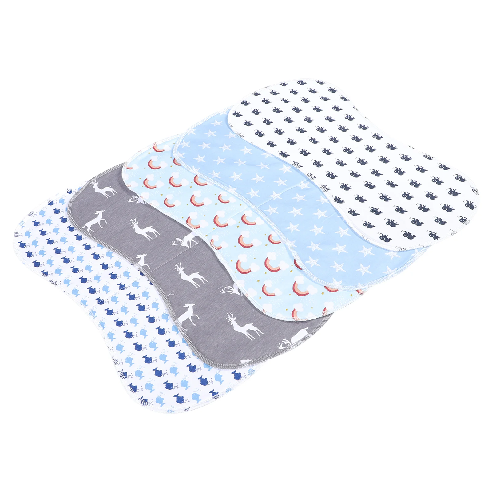 

5 Pcs Burp Cloth Baby Cloths Bath Washcloth Bibs Newborn Burping Cotton Infant Towel