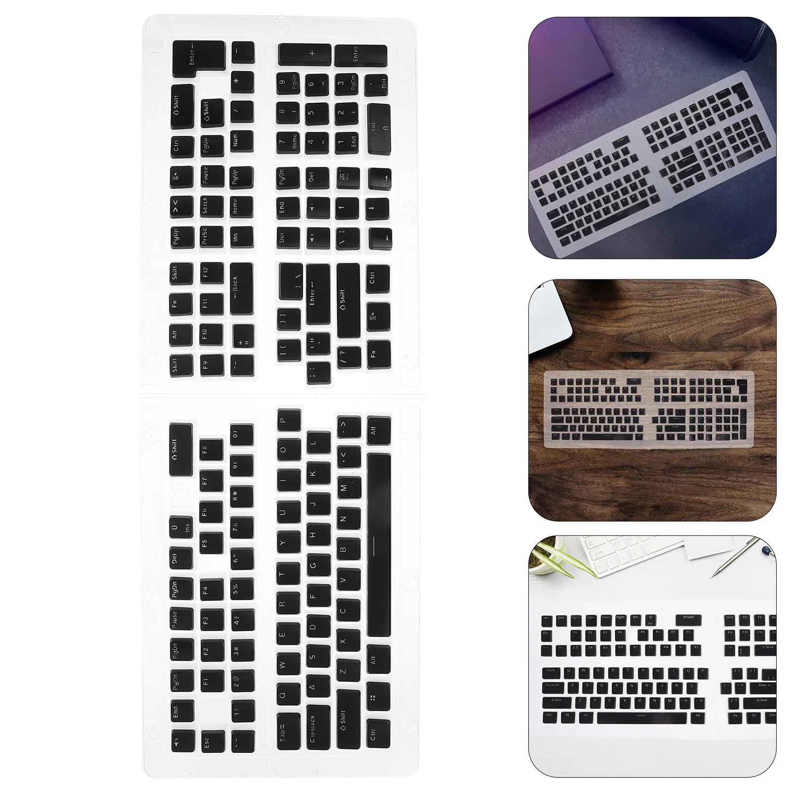 

1Set Pbt Mechanical Keyboard Keycaps 129 Keycaps Set Durable Dual Molded Semi Transparent Gaming Key Caps for 61 62 68 84 87 104