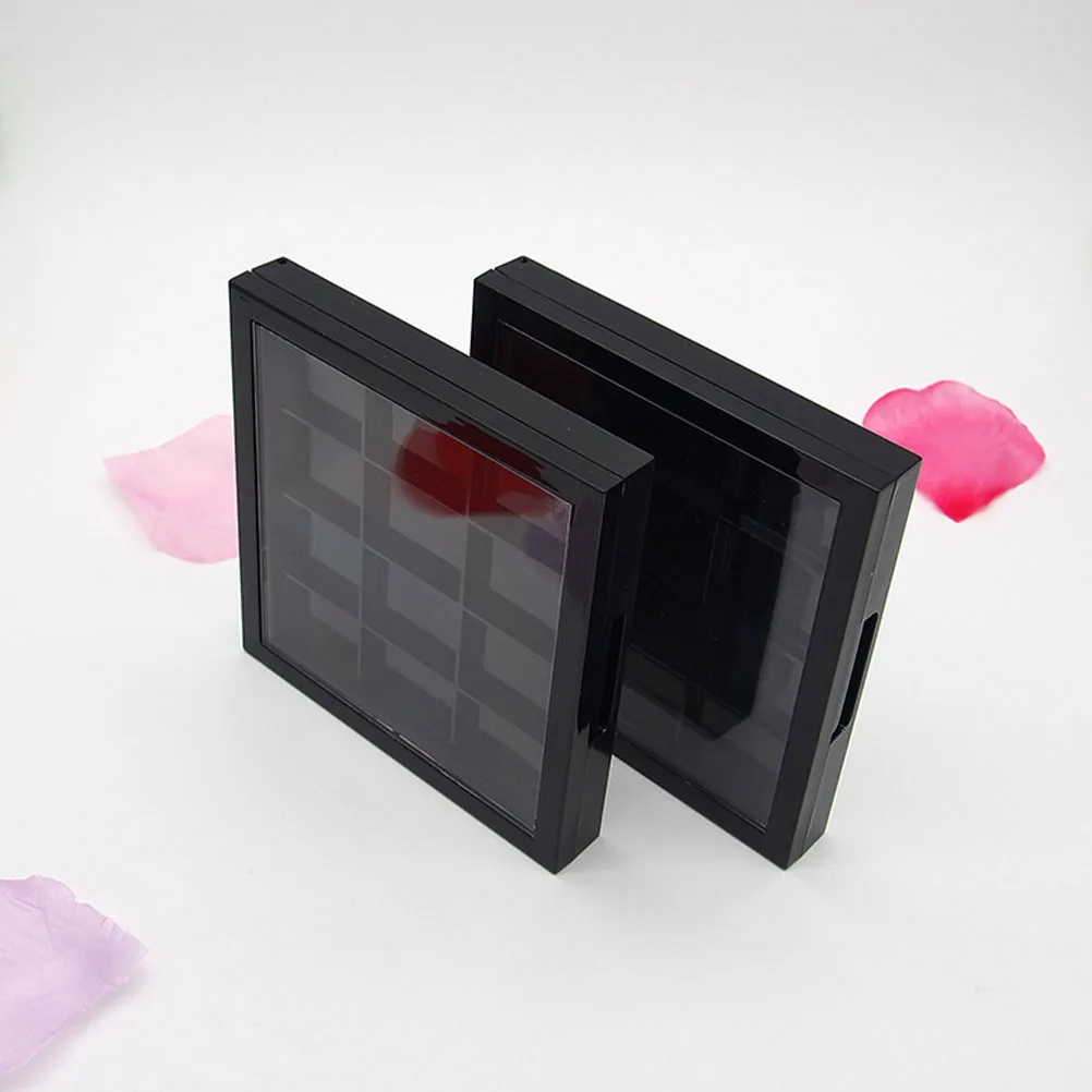 

2 Pcs Empty Eye Shadow Box Makeup ganizers Durable Stylish Multi Grid Storage Container Lipstick Palette Cosmetics Tray Travel