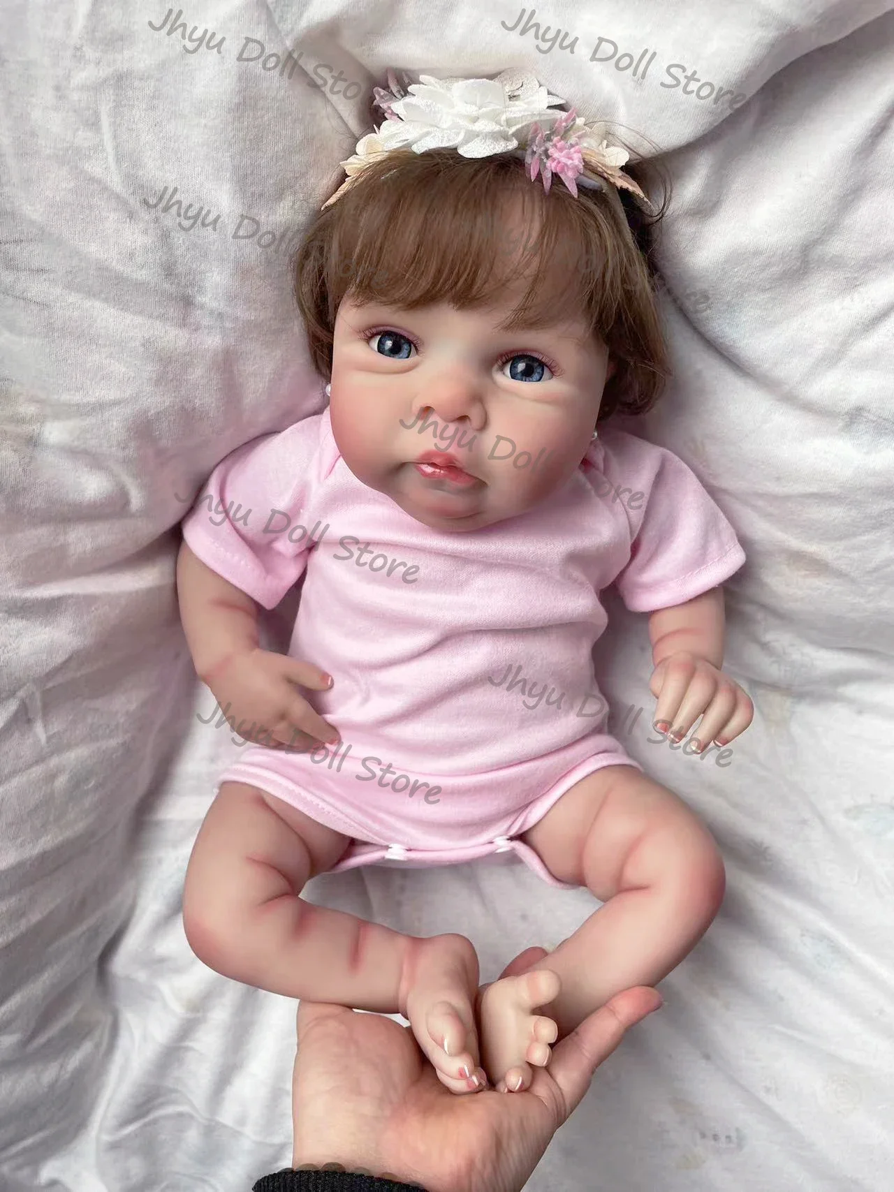 48cm Miley Newborn Baby Dolls Reborn Bebe Cute Baby Lifelike Soft Touch 3D Painted Skin Visible Veins Handmade Dolls