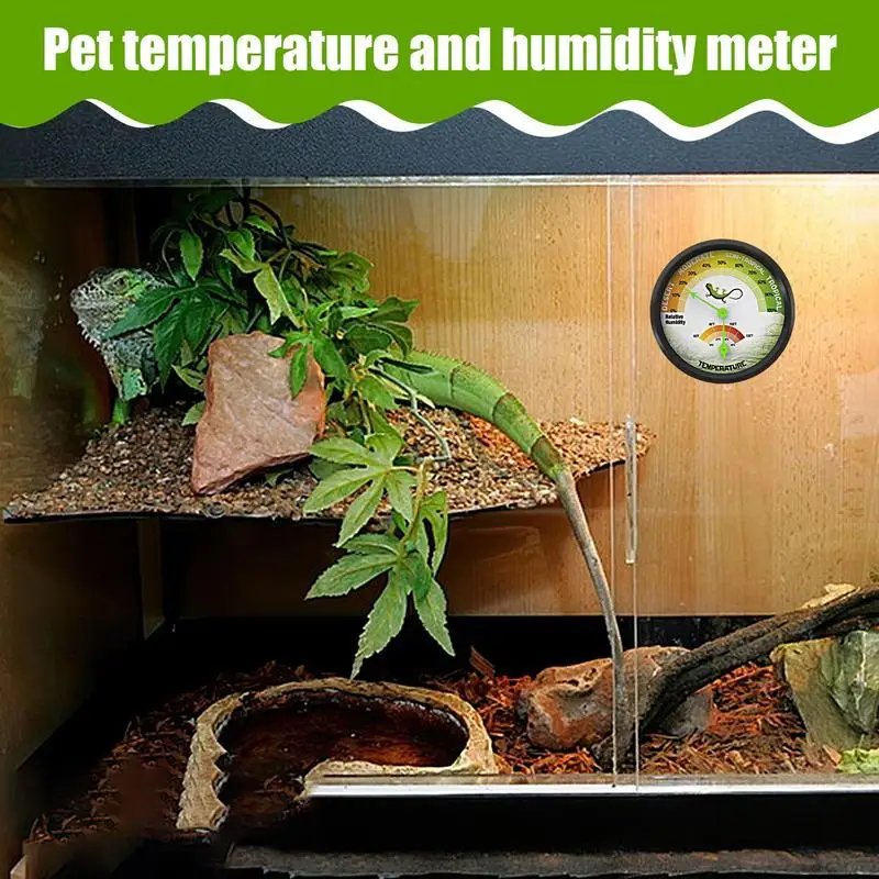 Mini round two-in-one high-precision thermometer and hygrometer wall-mounted pet box temperature and humidity meter measurement