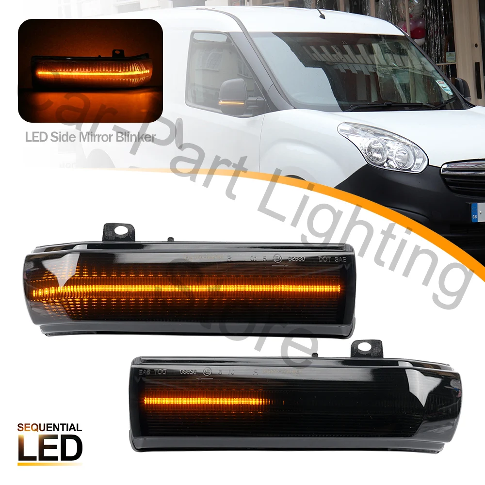 

2Pcs LED Dynamic Lights Side Mirror Blinker Indicator Turn Signal Lamps For Fiat Doblo For Opel Combo D For Ram Promaster City