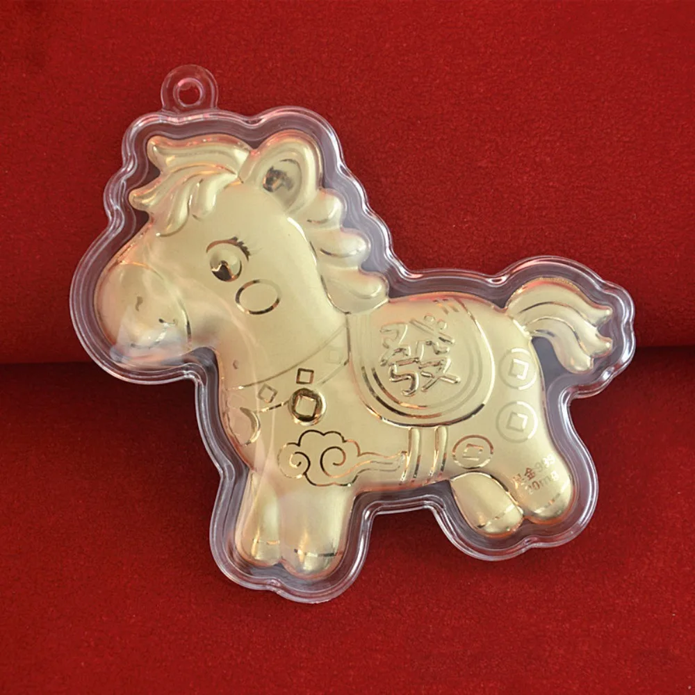 

Creative Golden Horse Accessories Mascot Dolls Cute Gold Pony Keychain Accessories Chinese Style Cartoon