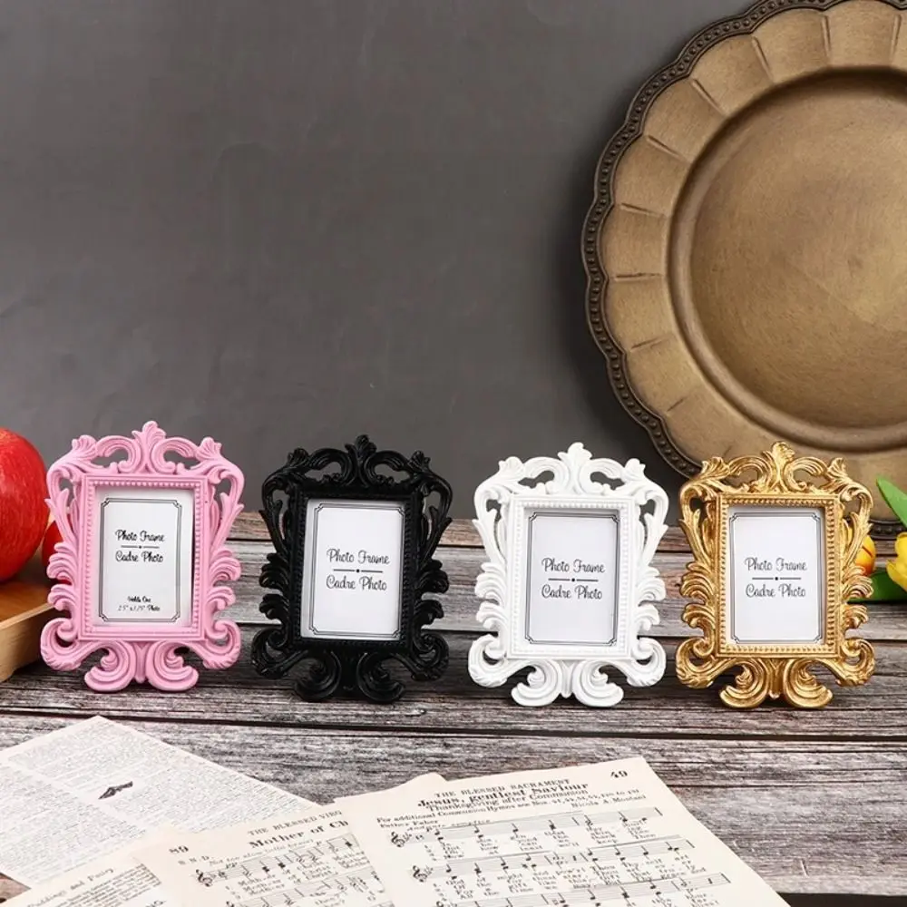 Mini Square Wedding Photo Frame Photo Prop Wedding Home Decor Retro Photo Frame Resin Decorative Photo Frame