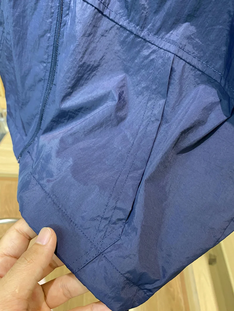 الشباب في الهواء الطلق خفيفة الوزن تنفس مقاوم للماء حماية من الشمس Jaet الرجال ربيع الخريف الوقوف تناسب معطف طويل Sve مقنع