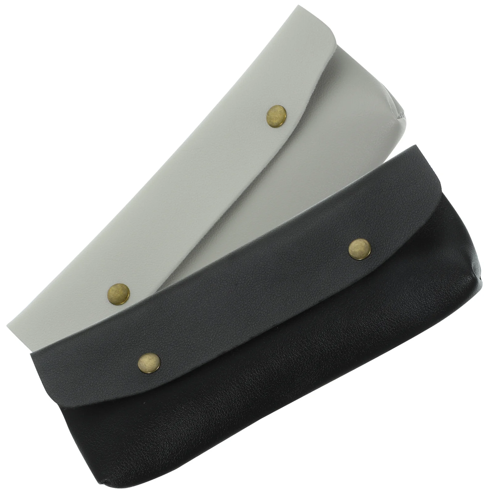 Sac de rangement pour pinceaux de maquillage, 2 pièces, matériau PU, porte-pinceaux de voyage léger, étui à crayons compact pour petits accessoires