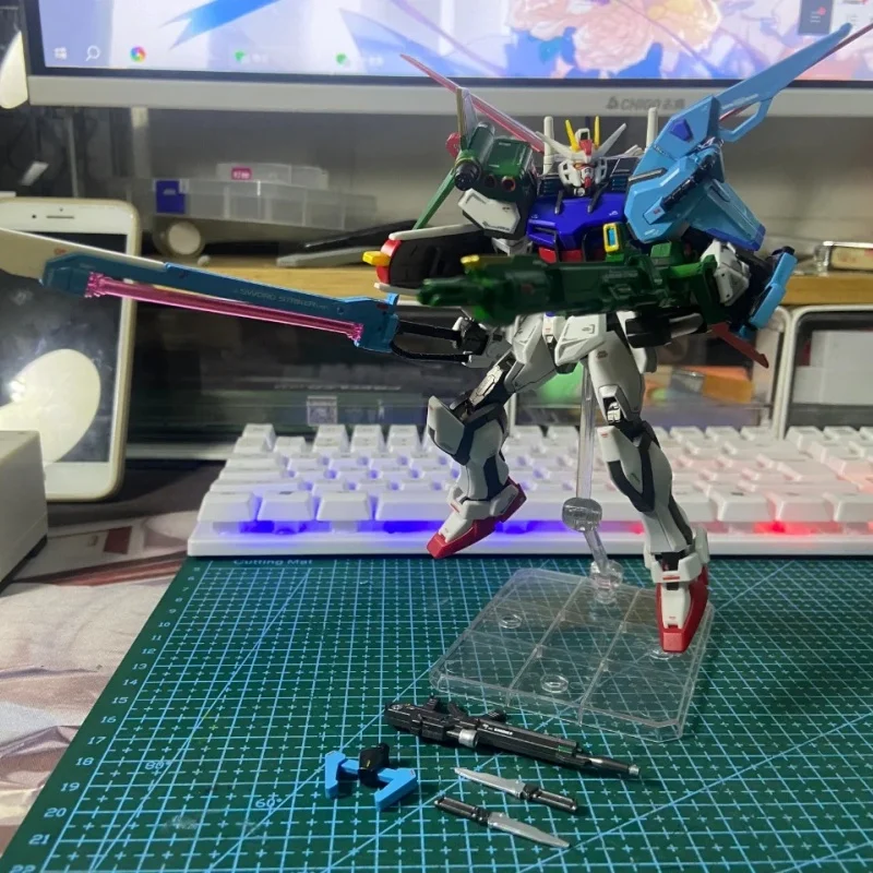 Magic Perfect Strike Assembly Modellbausätze Actionfiguren Hg 1/144 Plastikmodell Roboter Gat-X105 Nyanko War Hobby Geschenk