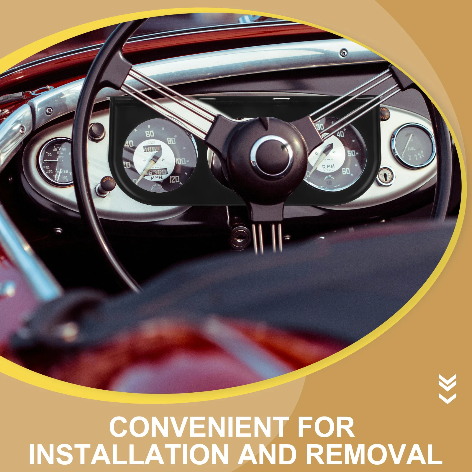 

3 Holes Holder Dash Meter Bracket Automotive Dashboard Voltage Gauge For Car Interior Car Dashboard Meter Mount 3 Hole Gauge