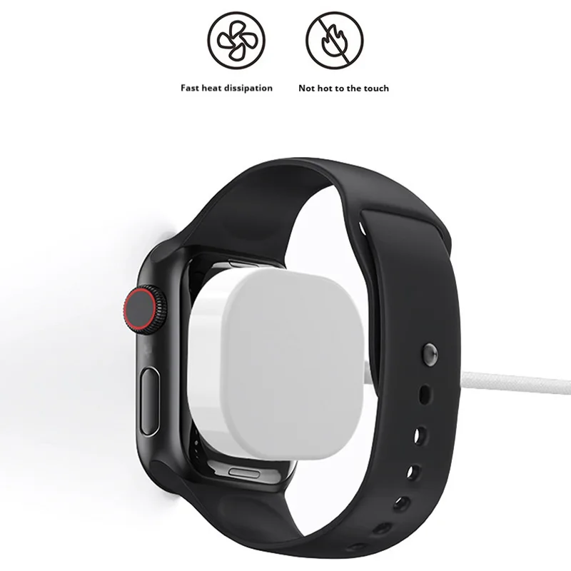 شاحن لاسلكي سريع مغناطيسي محمول لسلسلة ساعات أبل 10 9 8 7 6 5 4 3 2 1 Ultra Hermes Edition iWatch كابل شحن